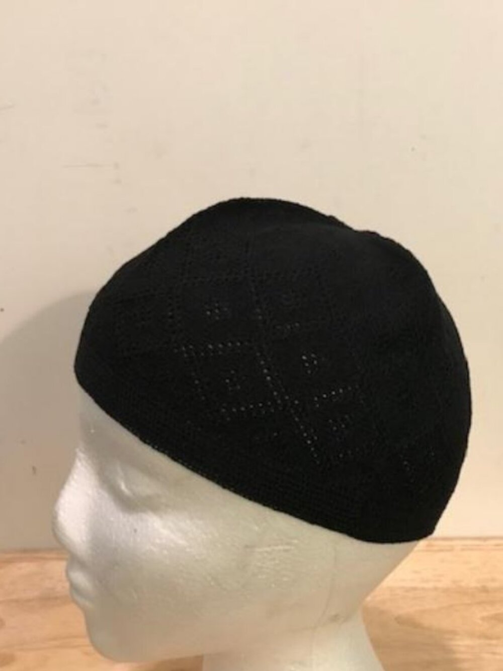 Back To School Turkish Knit Cotton Kufi Arafat Skull Cap Black